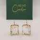 Large Cushion Cut Drop Earrings