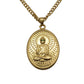 Protection Buddha Medallion with 18" Cuban Link Necklace